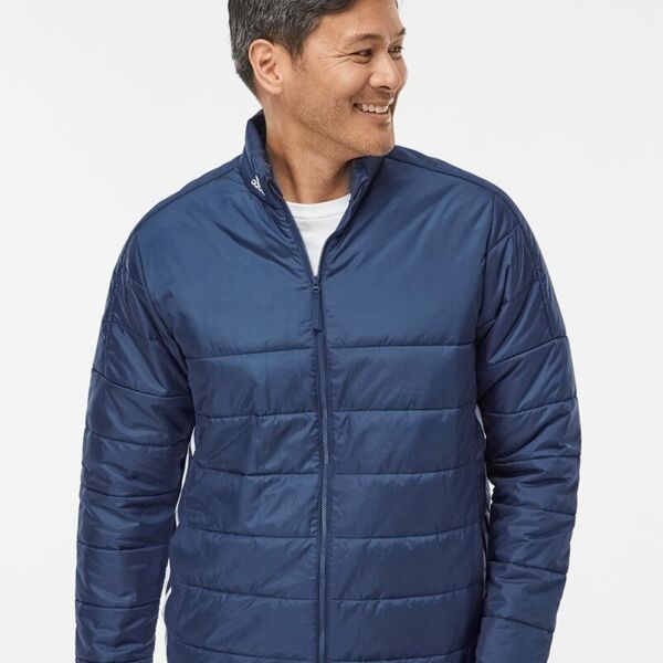 Men's 3 Stripe Puffer Full-Zip Jacket Thumbnail