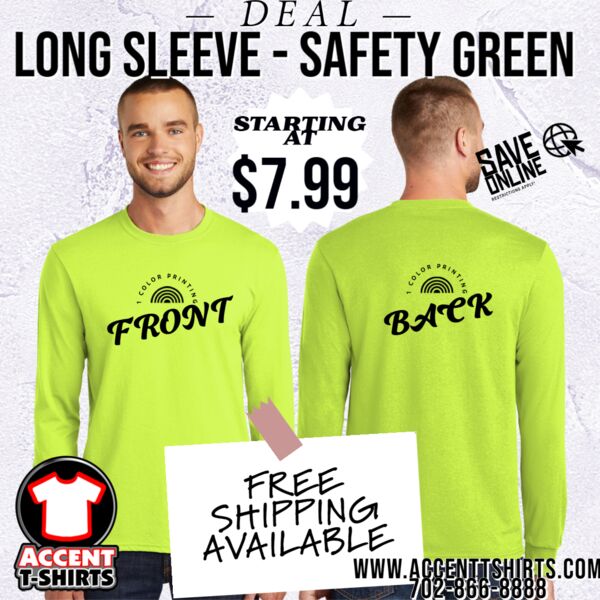 Construction & Landscapers Long Sleeve Deal - 1 color print front and back Thumbnail
